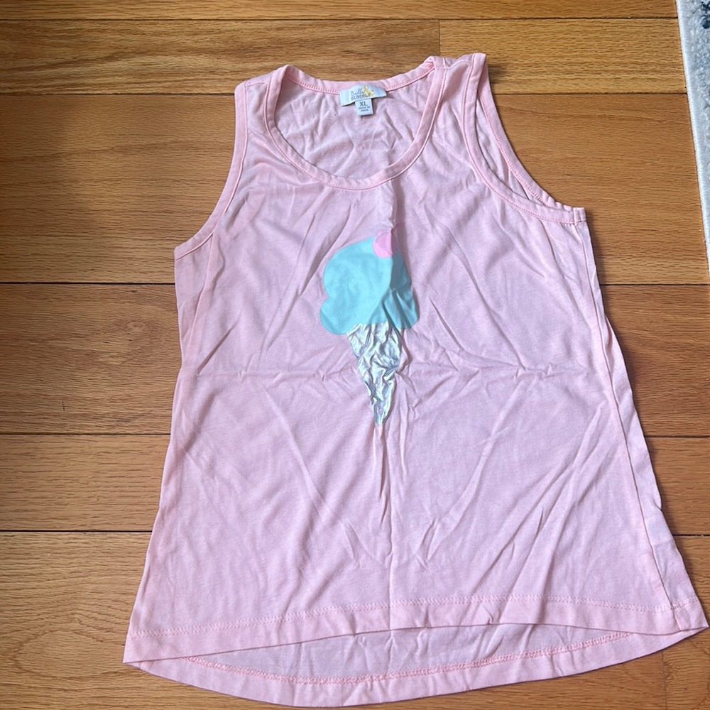Ice-cream pink tank top for girls